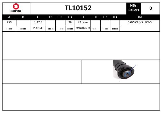 Albero de trasmissione SEEAC TL10152