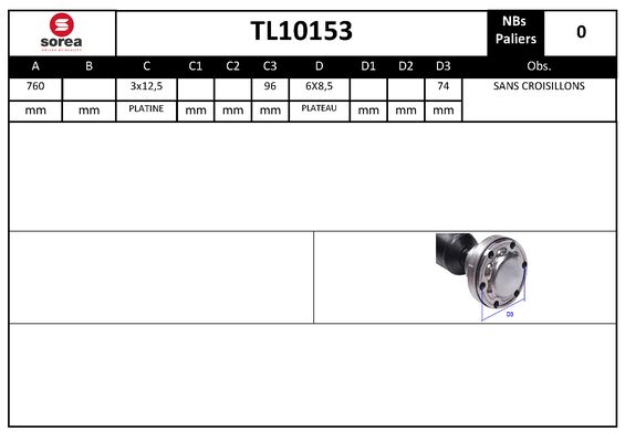 Albero de trasmissione SEEAC TL10153