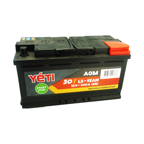 YETI - Batteria auto 12V Start & Stop AGM 95AH 850A L5 (n°30)
