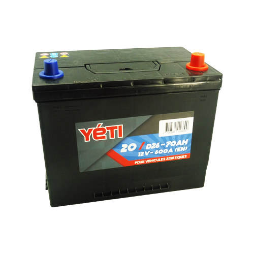 YETI - Batteria auto 12V 70AH 600A D26 (n°20)