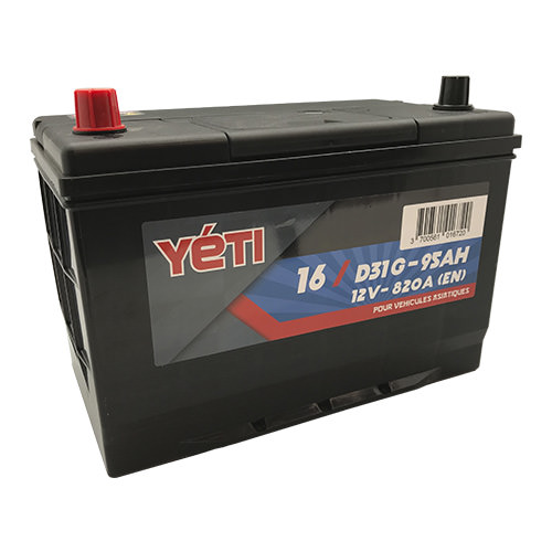 YETI - Batteria auto 12V 95AH 820A D31G (n°16)