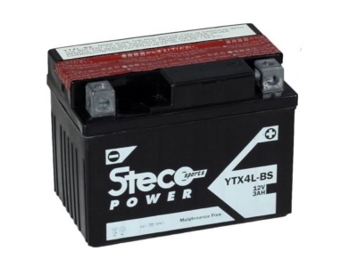 STECO - Batteria moto 12V 3Ah - YTX4L-BS