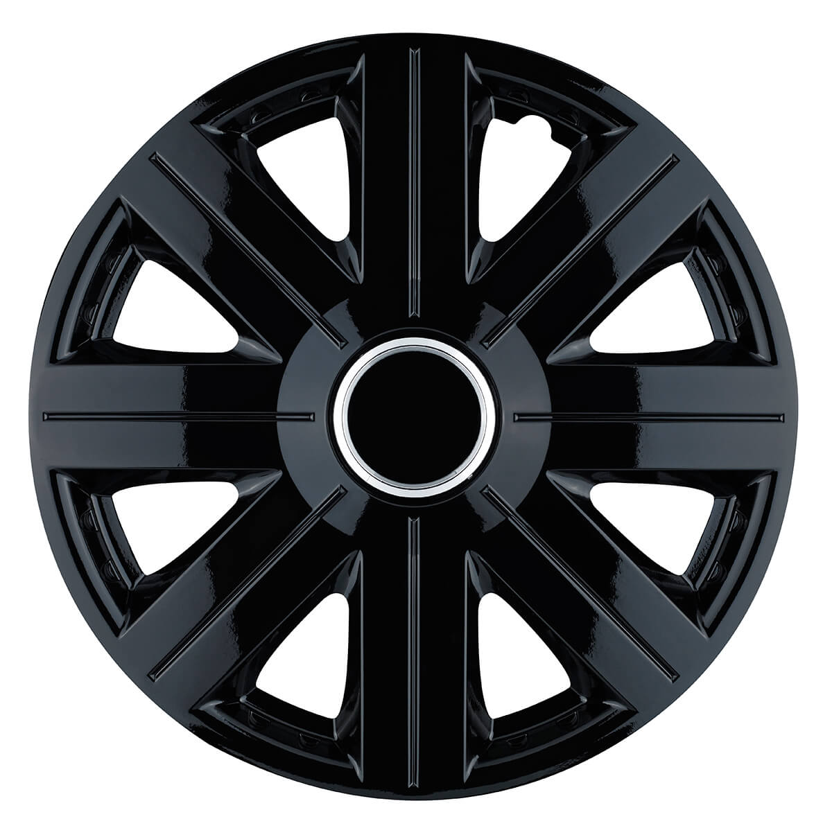 AutoStyle Set di 4 Copricerchi Spyder 13 pollici Bianco + Anello Cromato