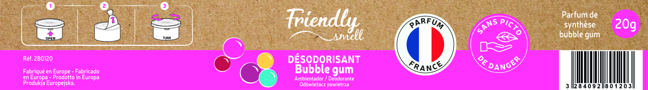 Deodorante cellulosa bubble gum